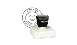 MaxLight XL2-5050 Custom Pre-Inked Notary Stamp. Clean/sharp Impressions, Quiet Operation. No Replacement Pads, Stamps Can be Re-Inked. 50% Recycled Plastics.

Did you know we can make this product as a self-inking stamp? Contact us for more information