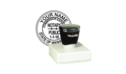 MaxLight XL2-5050 Custom Pre-Inked Notary Stamp. Clean/ sharp Impressions, Quiet Operation. Image Area: 2" x 2"
