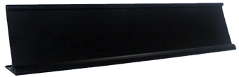 Traditional Metal Desk Easel, Black 2" x 8" Holder