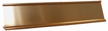 Traditional Metal Desk Easel, Gold 2" x 10" Holder